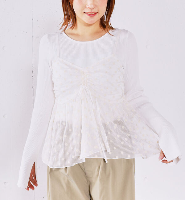 archives「フラワー刺繍ビスチェ&times;リブニットプルオーバーＳＥＴ」|カーディガン|