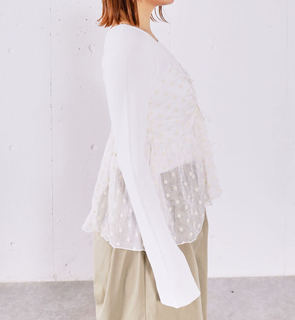 archives「フラワー刺繍ビスチェ&times;リブニットプルオーバーＳＥＴ」|カーディガン|