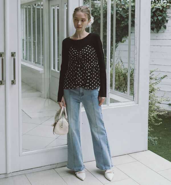 archives「フラワー刺繍ビスチェ&times;リブニットプルオーバーＳＥＴ」|カーディガン|