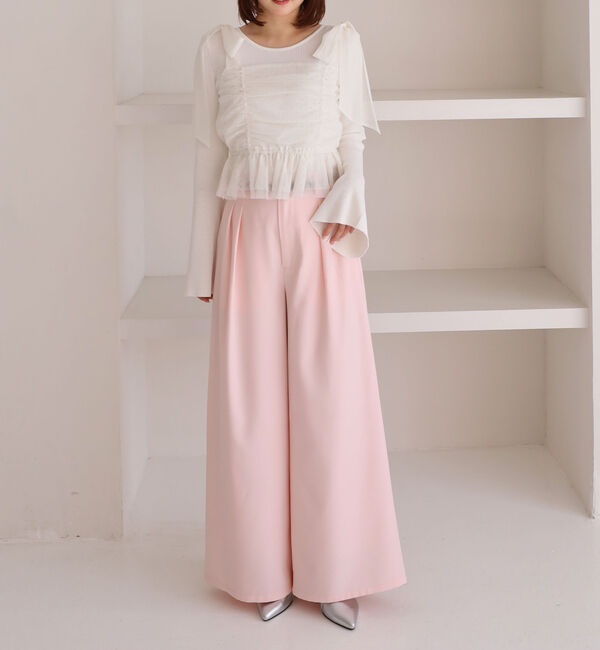 archives「ラインストーンチュールビスチェ&times;リブニットＳＥＴ」|カーディガン|