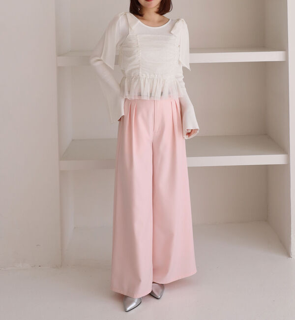 archives「ラインストーンチュールビスチェ&times;リブニットＳＥＴ」|カーディガン|