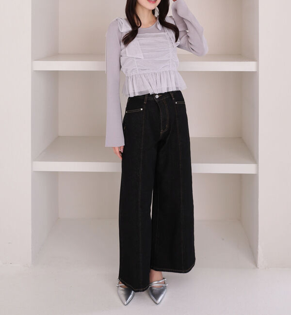 archives「ラインストーンチュールビスチェ&times;リブニットＳＥＴ」|カーディガン|