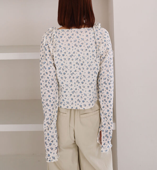 archives「小花柄シャーリングビスチェカットアンサンブル」|カーディガン|