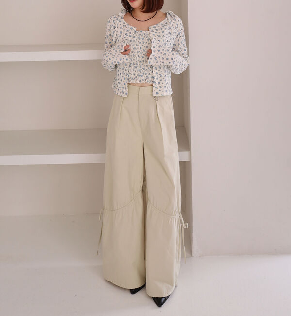 archives「小花柄シャーリングビスチェカットアンサンブル」|カーディガン|