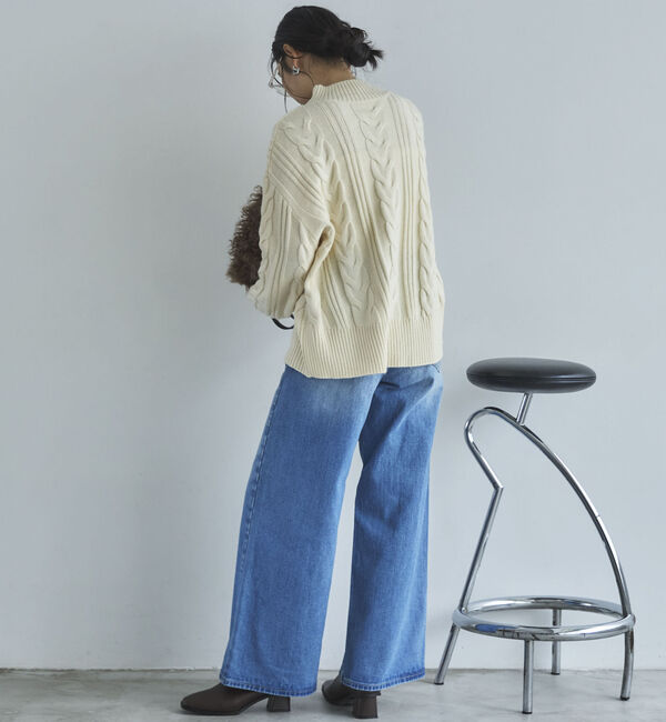 Doux archives「ケーブルハイネックニットプルオーバー」|ニット・セーター|