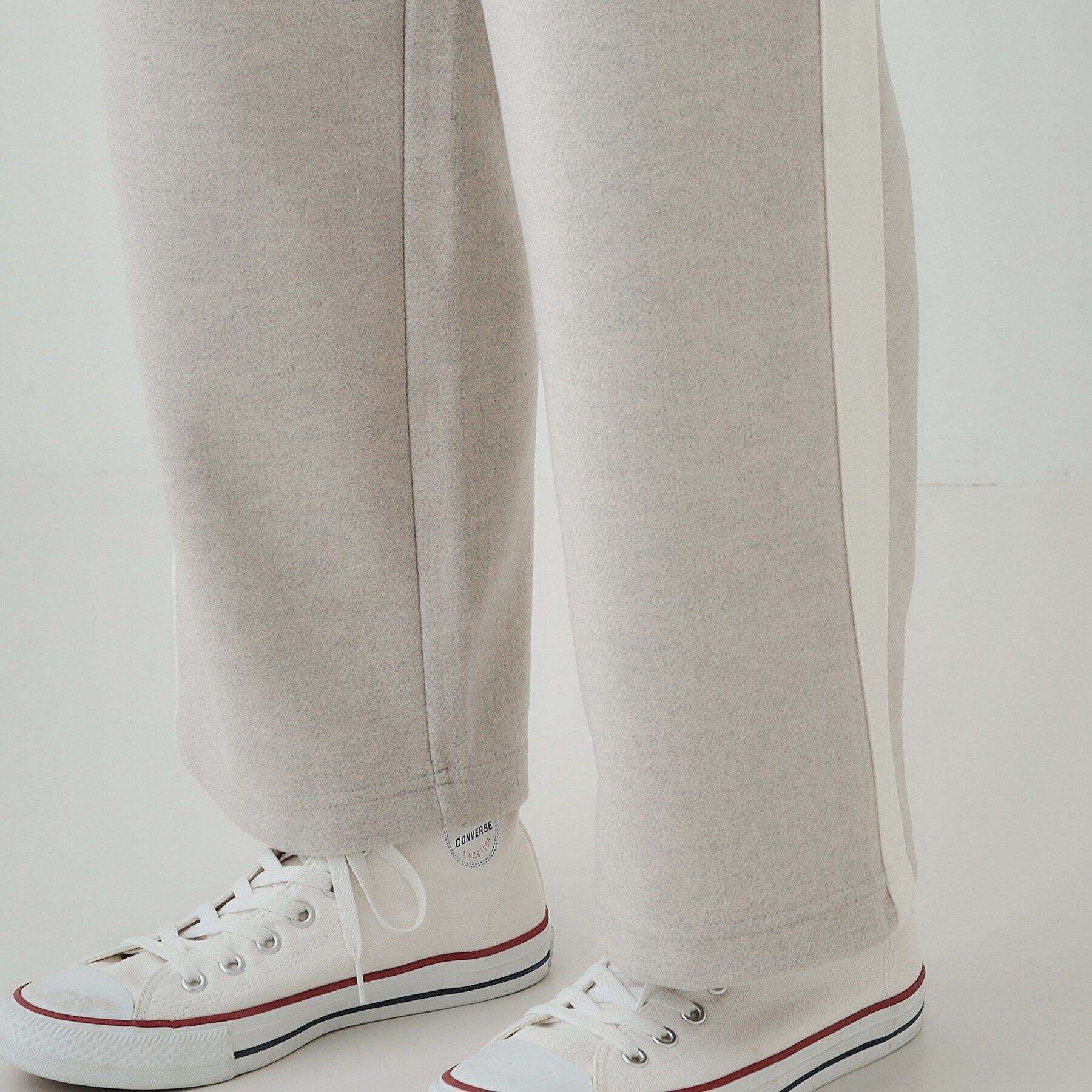 SHOO･LA･RUE「【S-LL】脚のラインをきれいに見せる サイドライン起毛イージーパンツ」|その他|