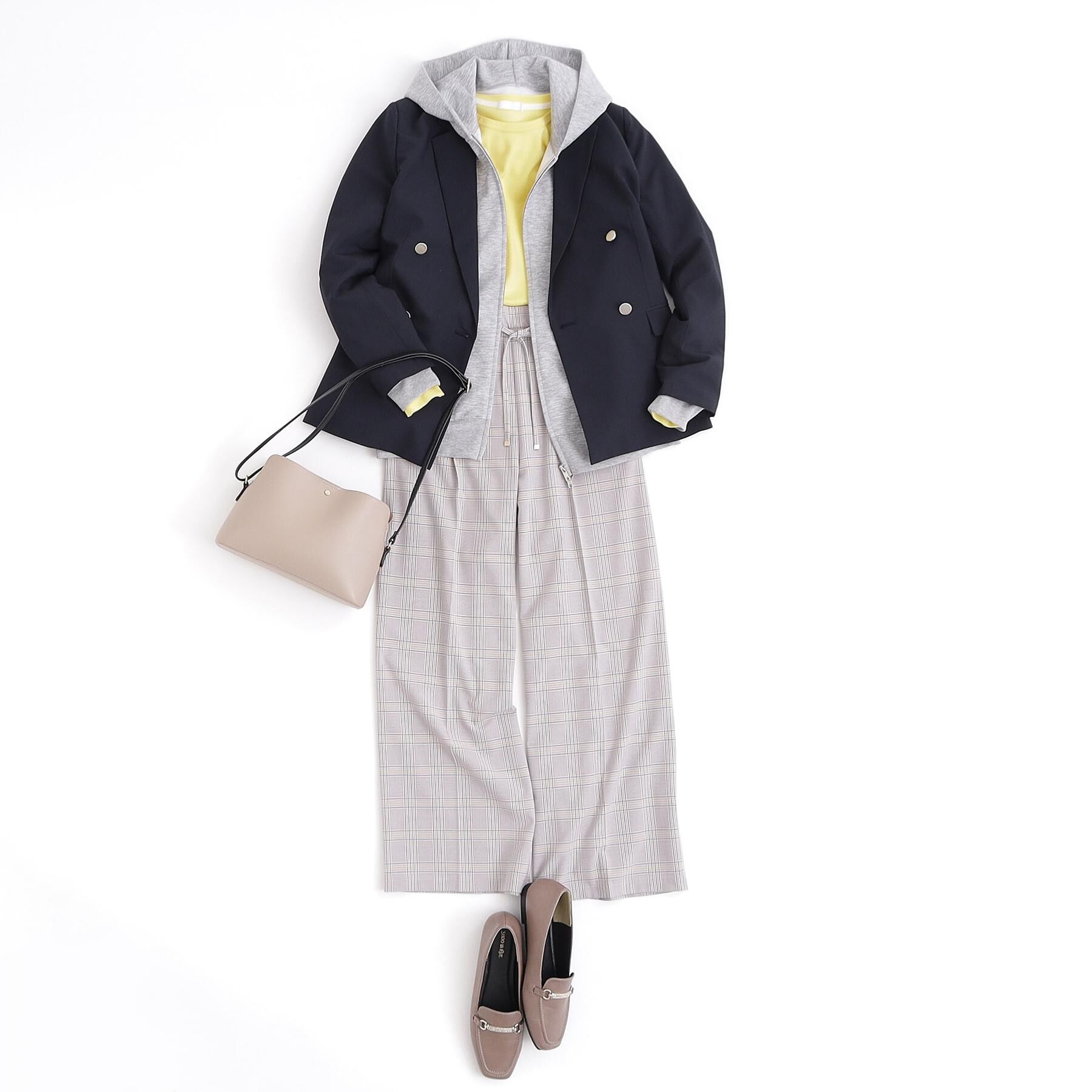 SHOO･LA･RUE「【セットアップ可/S-LL/洗濯機可】サッと軽やかに羽織りやすい ダブルブレストジャケット」|テーラードジャケット|