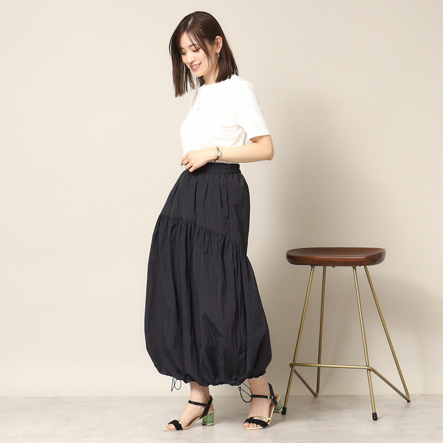 ITS&rsquo;DEMO「【後ろウエストゴム／手洗い可】バルーンスカート」|スカート|
