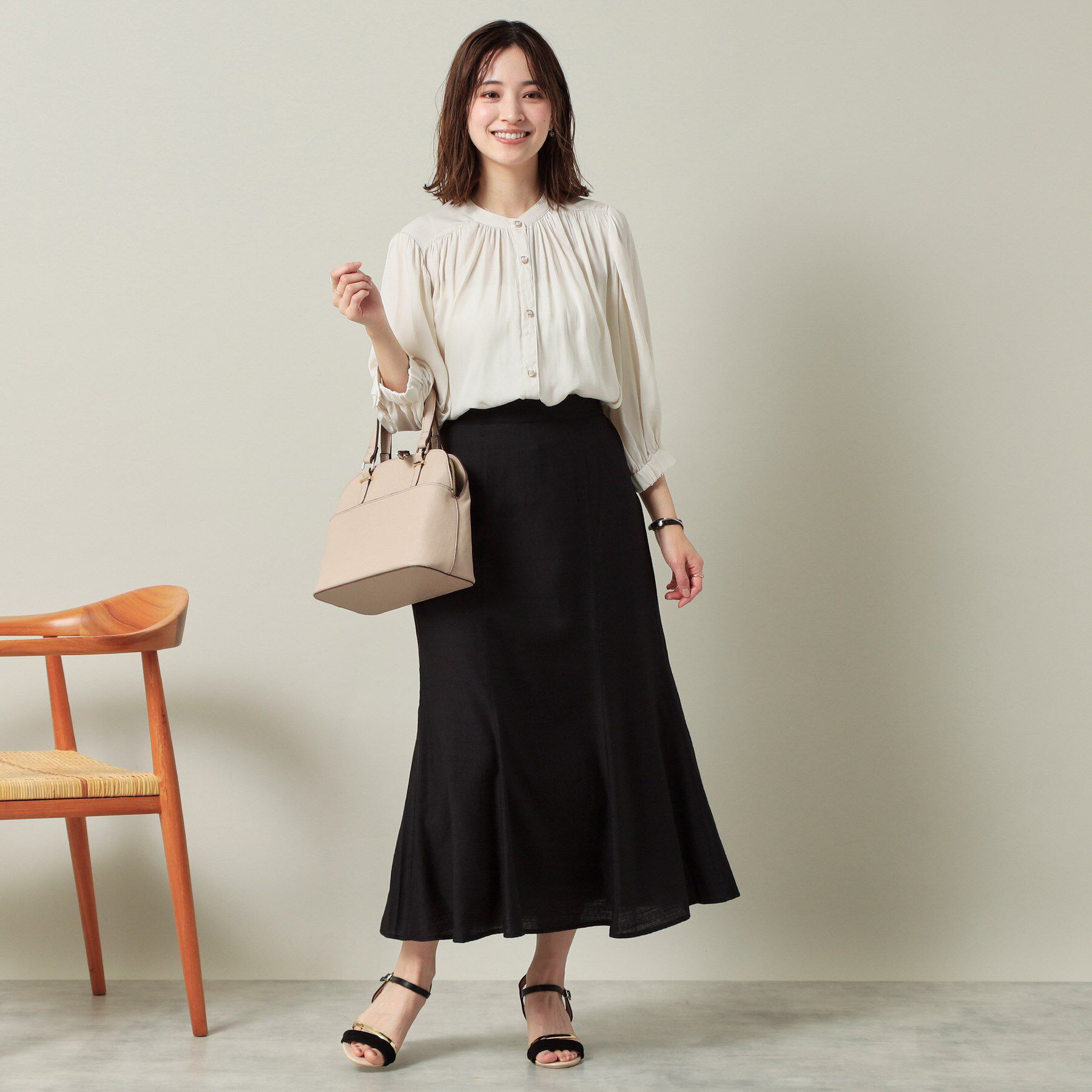 ITS&rsquo;DEMO「【ウエストゴム／洗濯機OK】リネン混マーメイドスカート」|スカート|