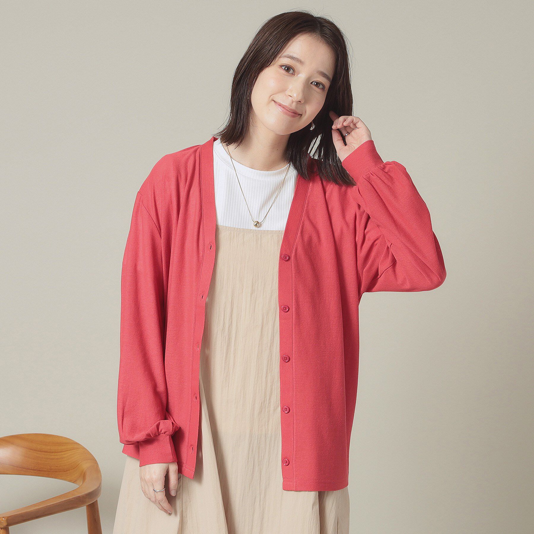 ITS&rsquo;DEMO「【UVカット／手洗い可】Vネックカーディガン」|カーディガン|