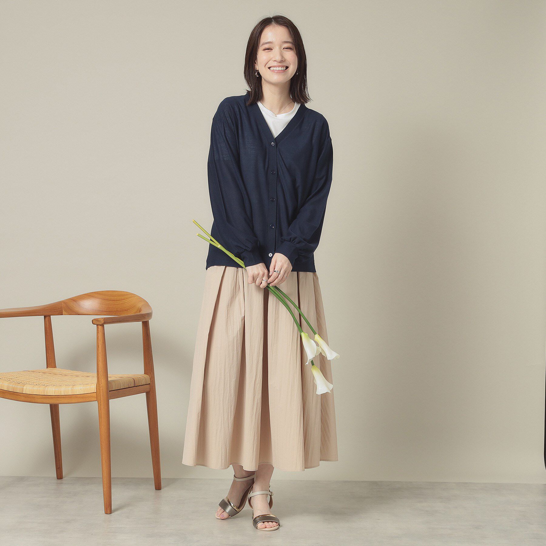 ITS&rsquo;DEMO「【UVカット／手洗い可】Vネックカーディガン」|カーディガン|