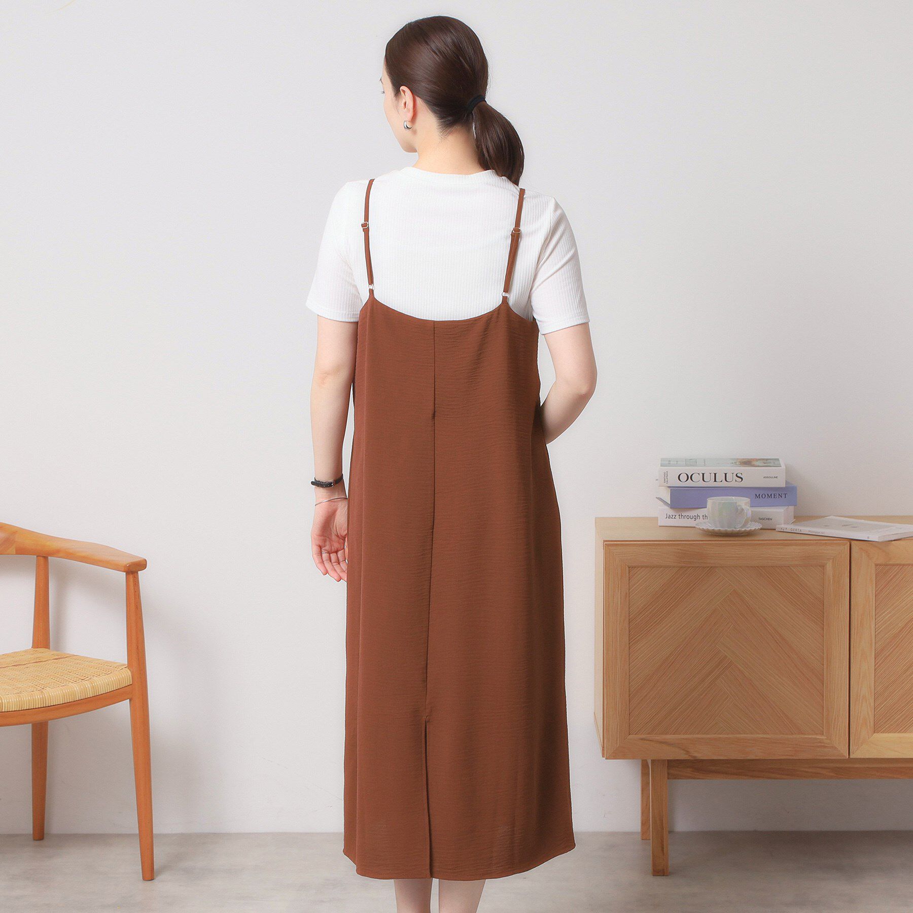 ITS&rsquo;DEMO「【接触冷感／吸水速乾／洗濯機OK／イージーケア】ジレ&times;キャミワンピースセット＜ラク服シリーズ＞」|ワンピース|