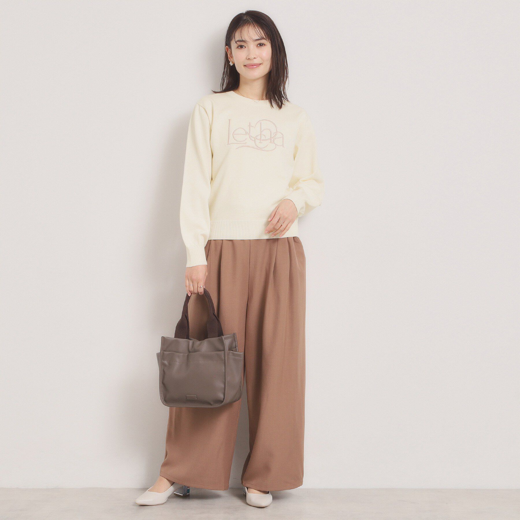 ITS&rsquo;DEMO「【手洗い可】ロゴ刺繍ニット」|ニット・セーター|