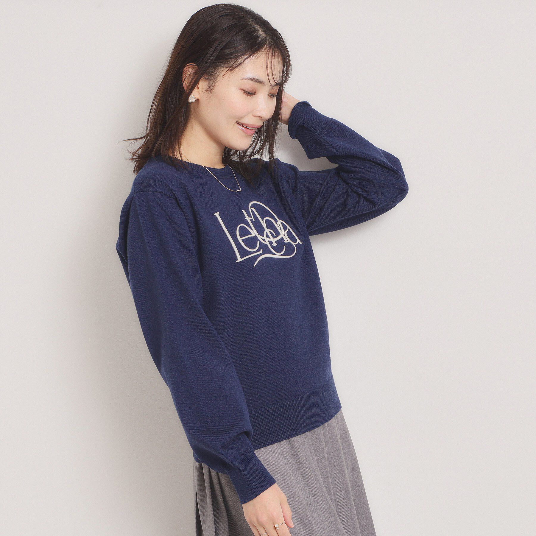 ITS&rsquo;DEMO「【手洗い可】ロゴ刺繍ニット」|ニット・セーター|