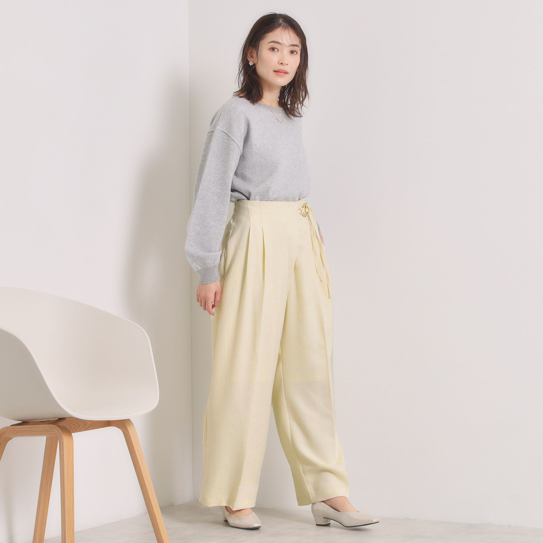 ITS&rsquo;DEMO「【手洗い可／ウエストゴム】ループベルトワイドパンツ」|その他|