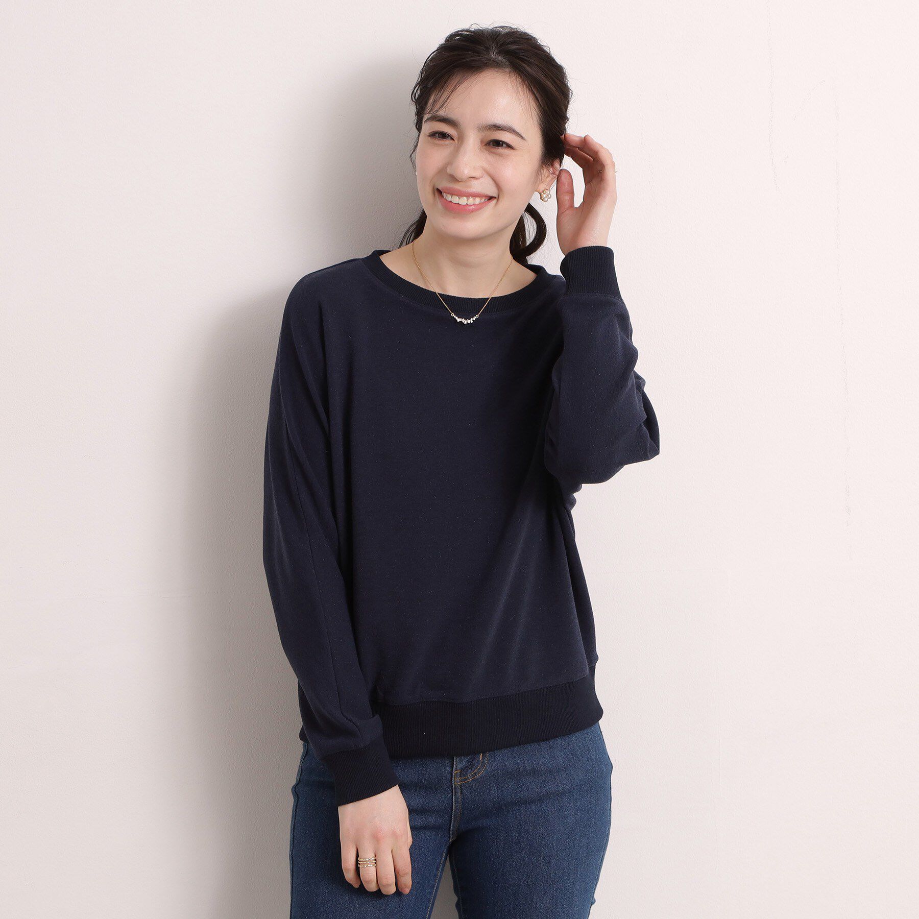 ITS&rsquo;DEMO「【手洗い可】ラメポンチドルマンプルオーバー」|Tシャツ・カットソー|