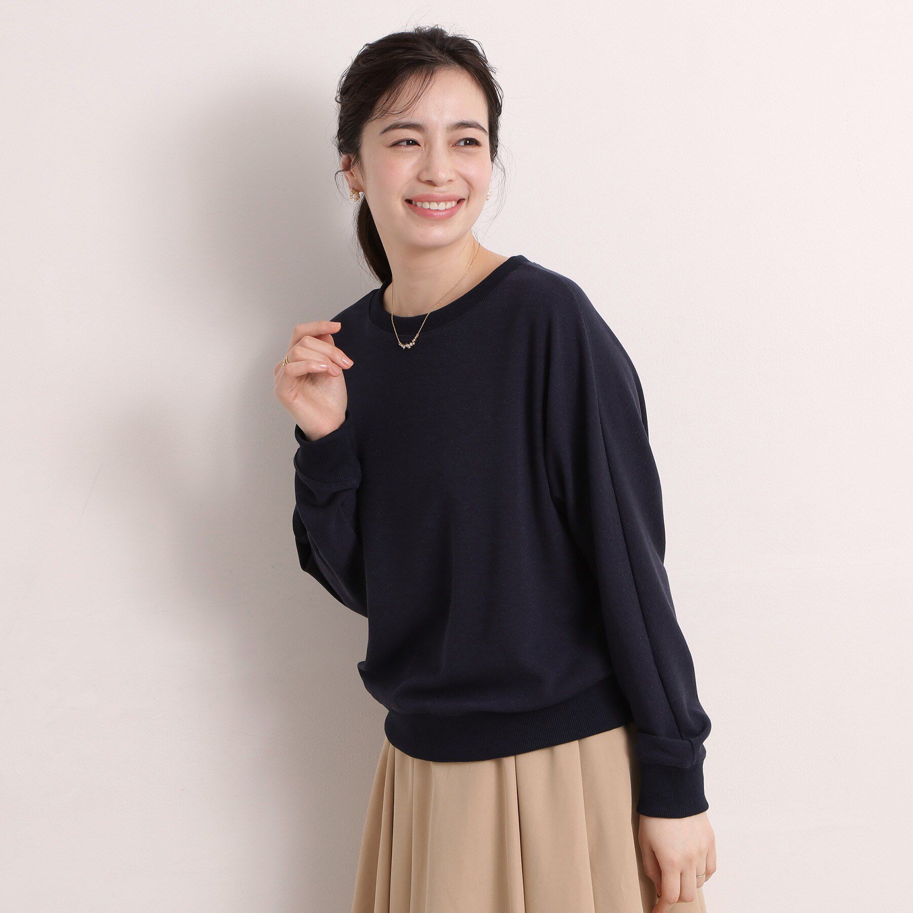 ITS&rsquo;DEMO「【手洗い可】ラメポンチドルマンプルオーバー」|Tシャツ・カットソー|