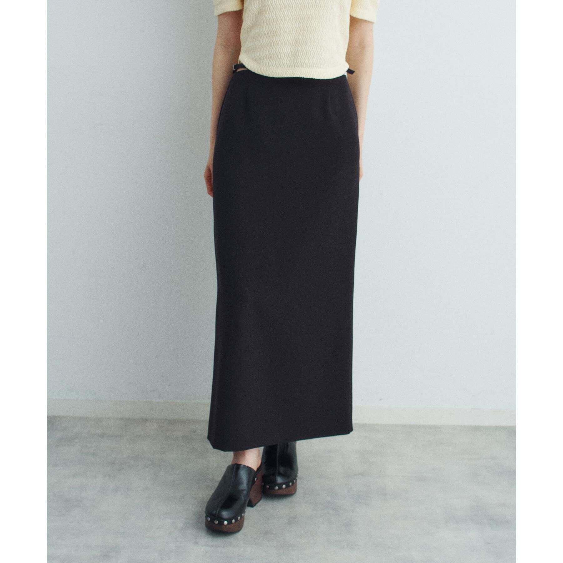 CODE A「◆sensual satin skirt」|スカート|ブラック(019)