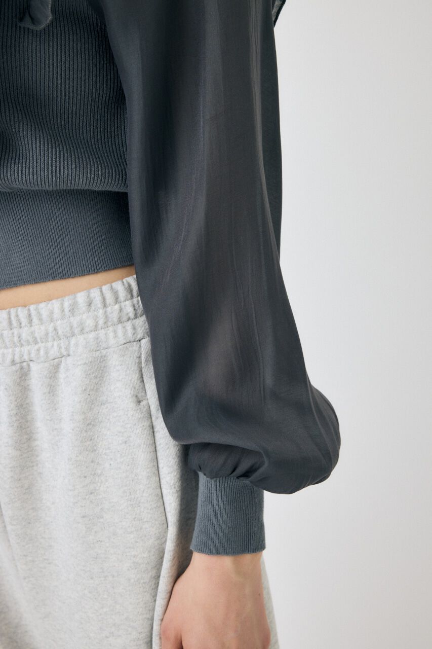 MOUSSY「WOVEN FRILLS カーディガン」|ニット・セーター|