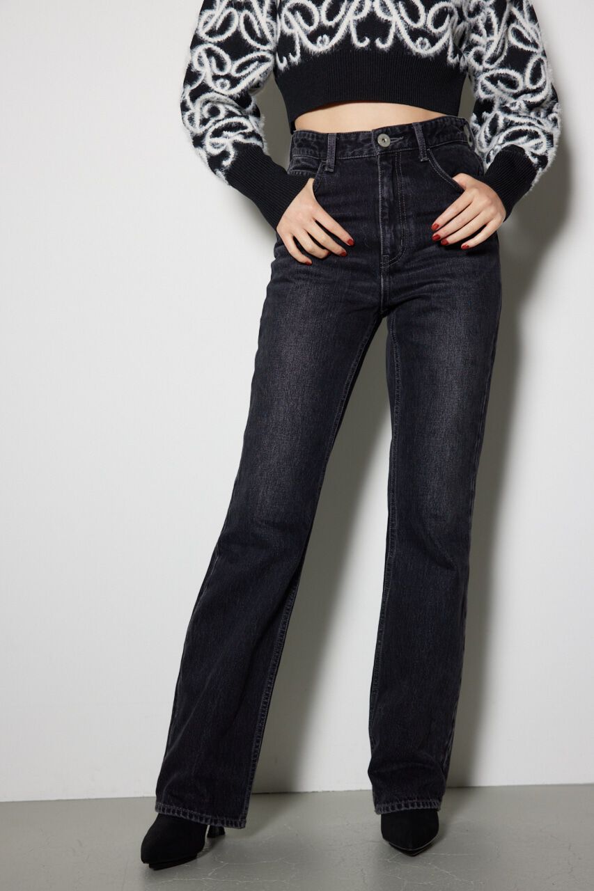 rienda「ShapelyMakeジャストウエストデニムパンツ」|デニム|