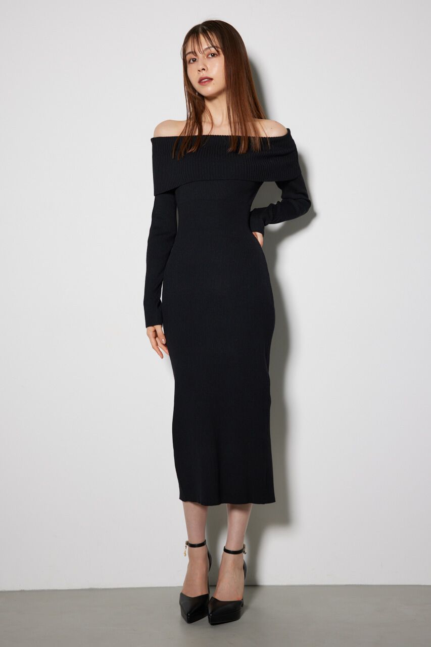 rienda「オフショルダータイトニットワンピース」|ワンピース|