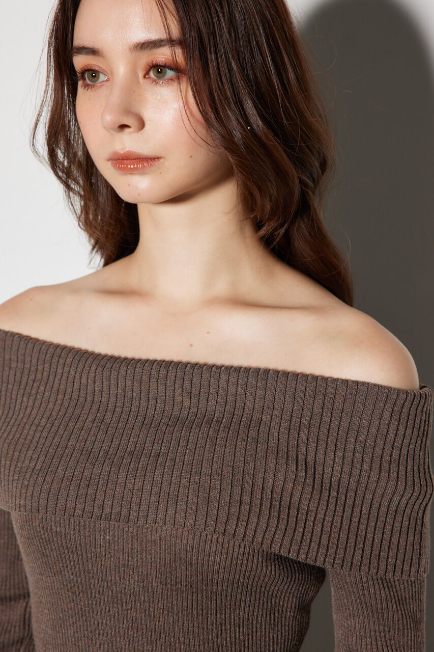 rienda「オフショルダータイトニットワンピース」|ワンピース|