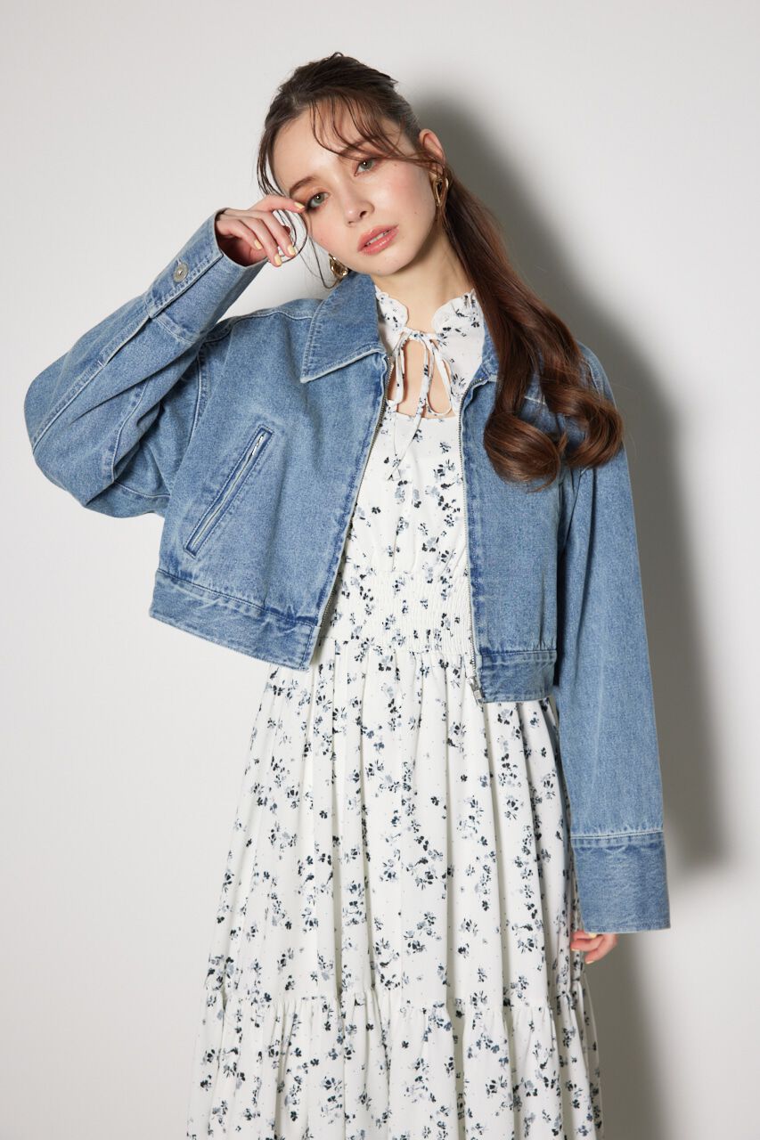 rienda「ステンカラーデニムジャケット」|その他|BLU