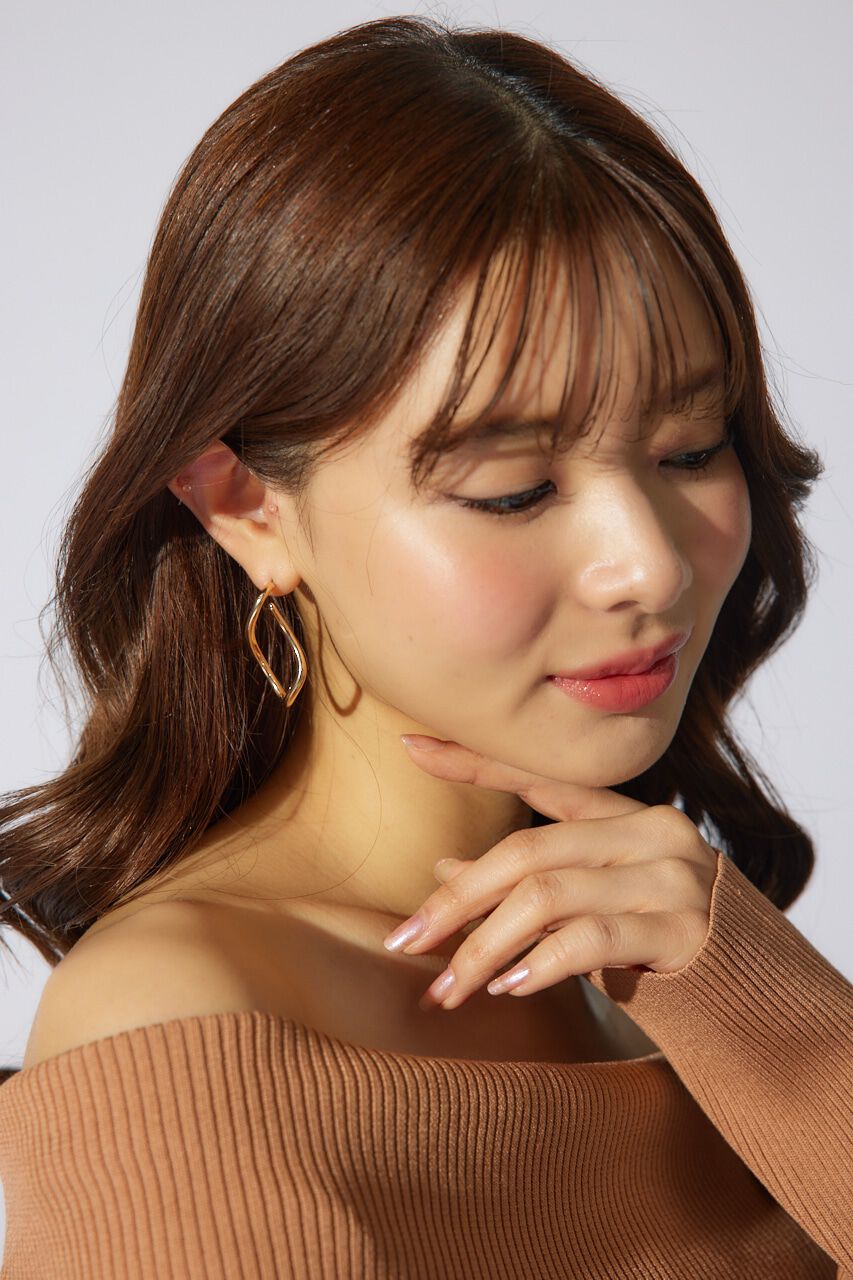 rienda「ニュアンスフープピアス」|ピアス|