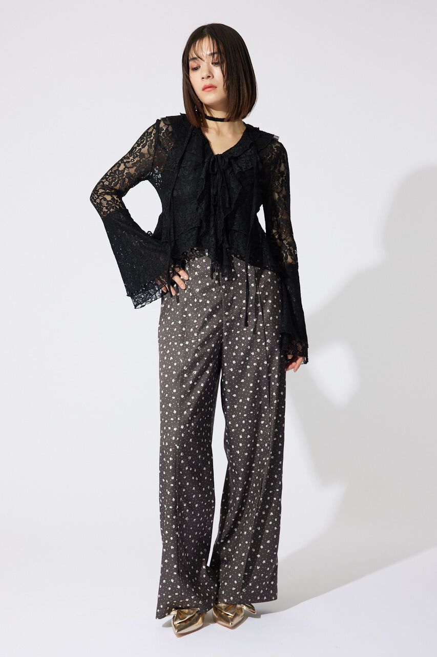 rienda「フリルレースブラウス」|シャツ・ブラウス|