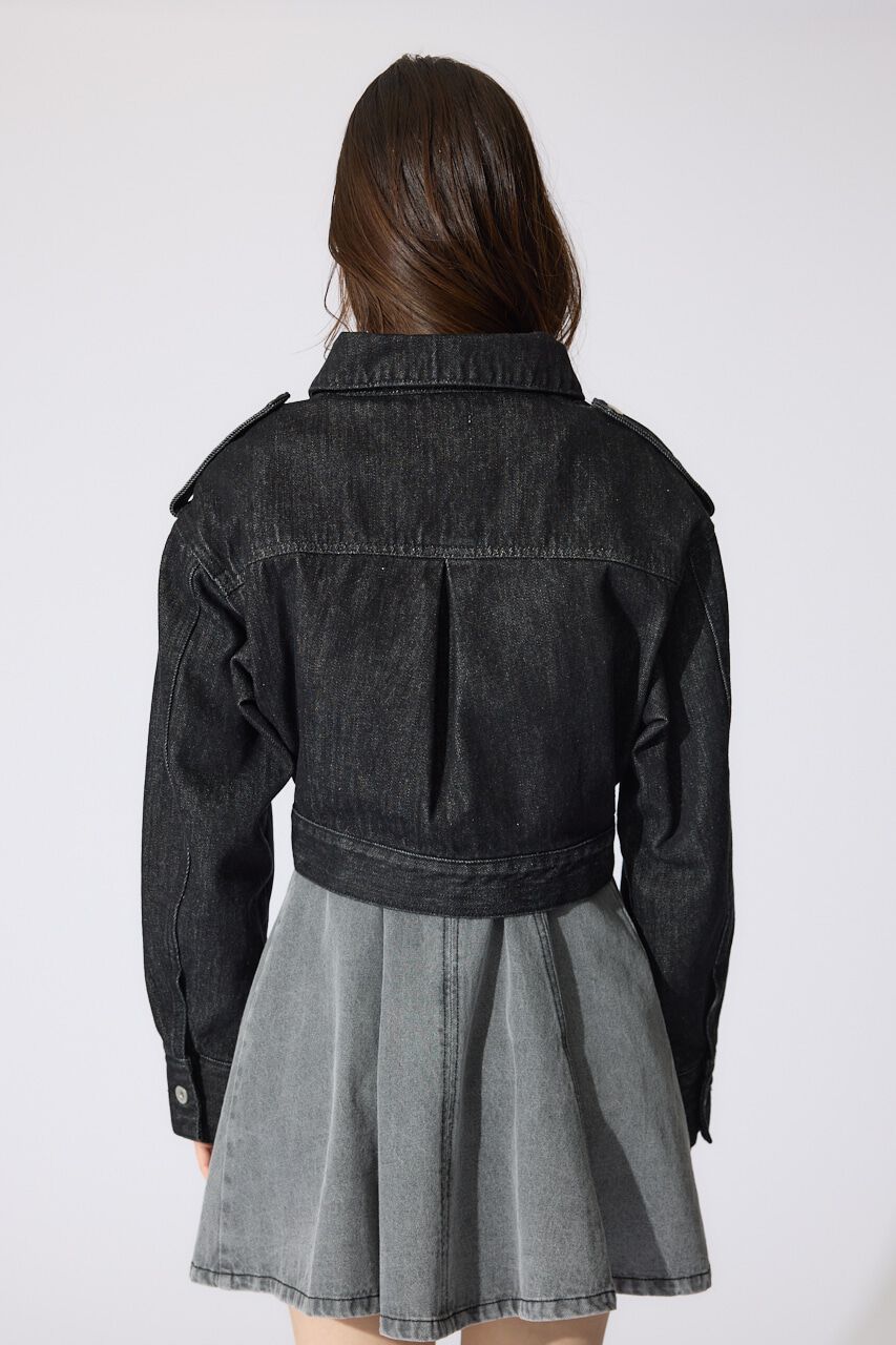 rienda「ベルト付きデニムジャケット」|デニムジャケット|