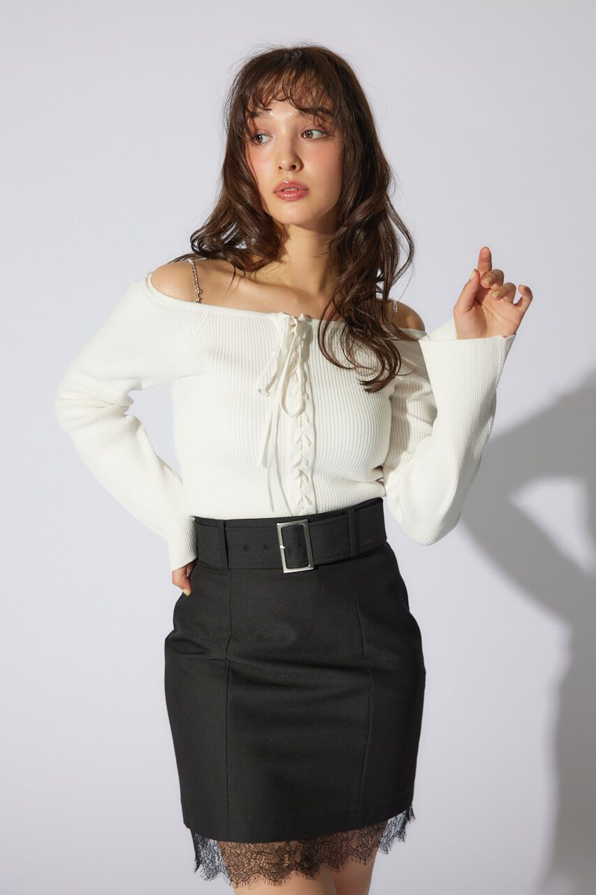 rienda「manywayオフショルニットトップス」|ニット・セーター|