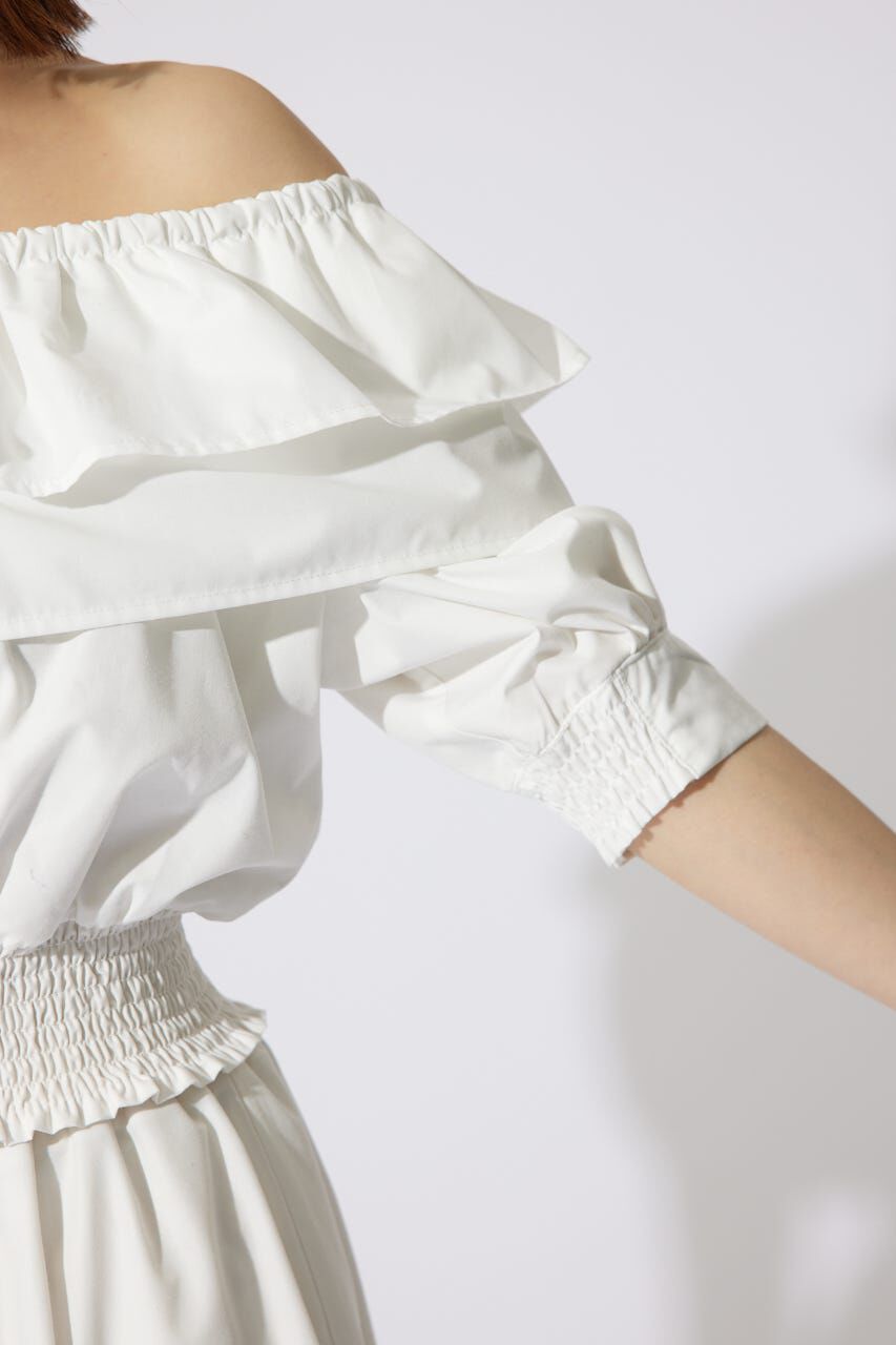 rienda「2WAYオフショルダーショートトップス」|シャツ・ブラウス|