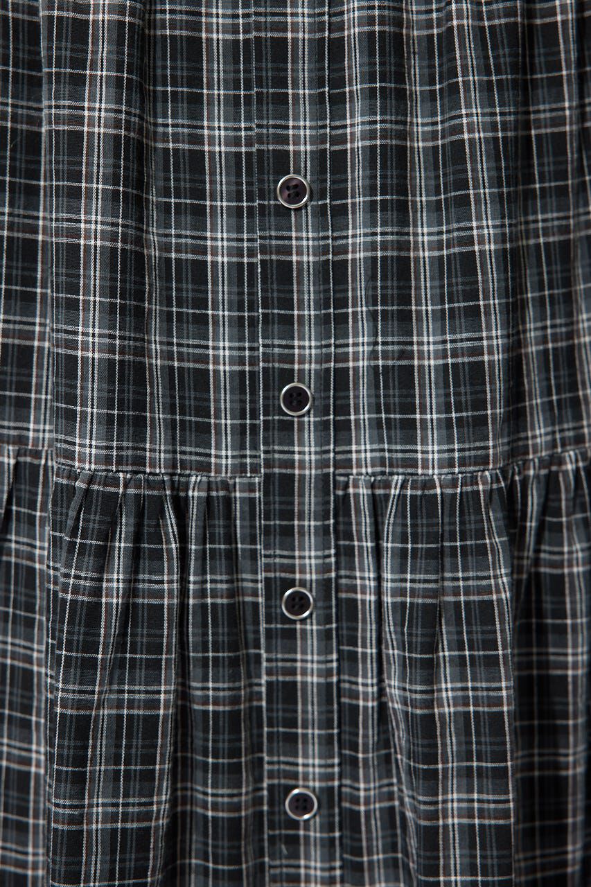 rienda「センターボタンデザインティアードフレアスカート」|スカート|