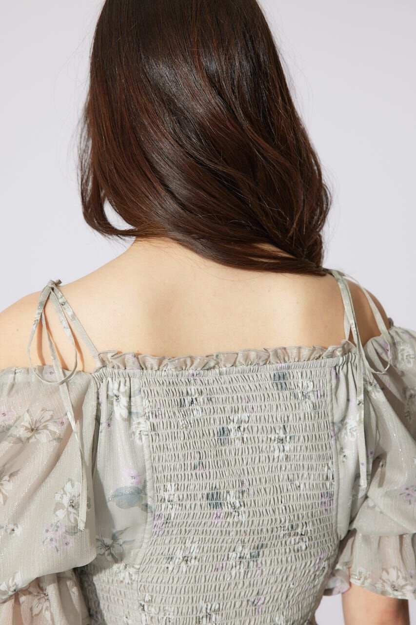 rienda「パフスリーブシャーリングブラウス」|シャツ・ブラウス|