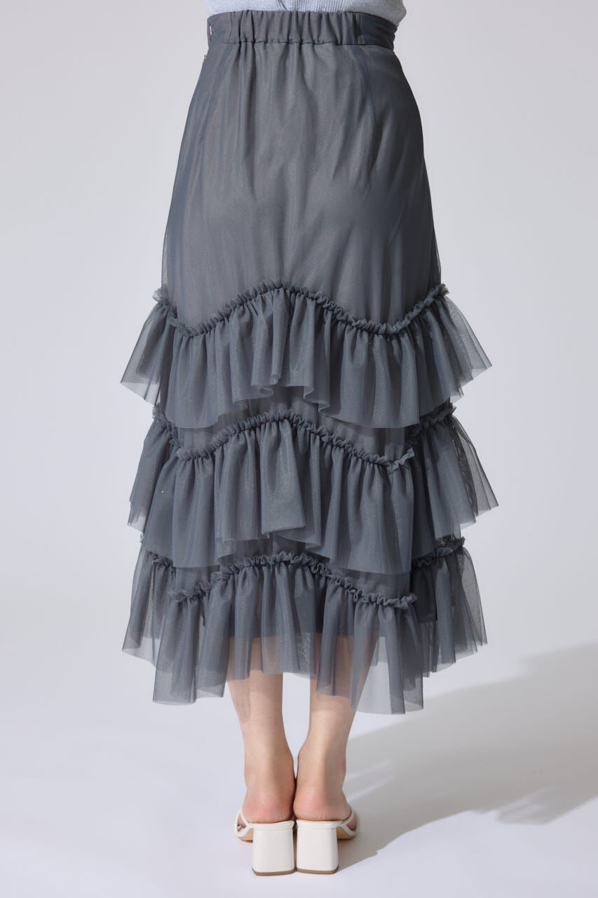 rienda「レイヤードフリルチュールティアードスカート」|スカート|