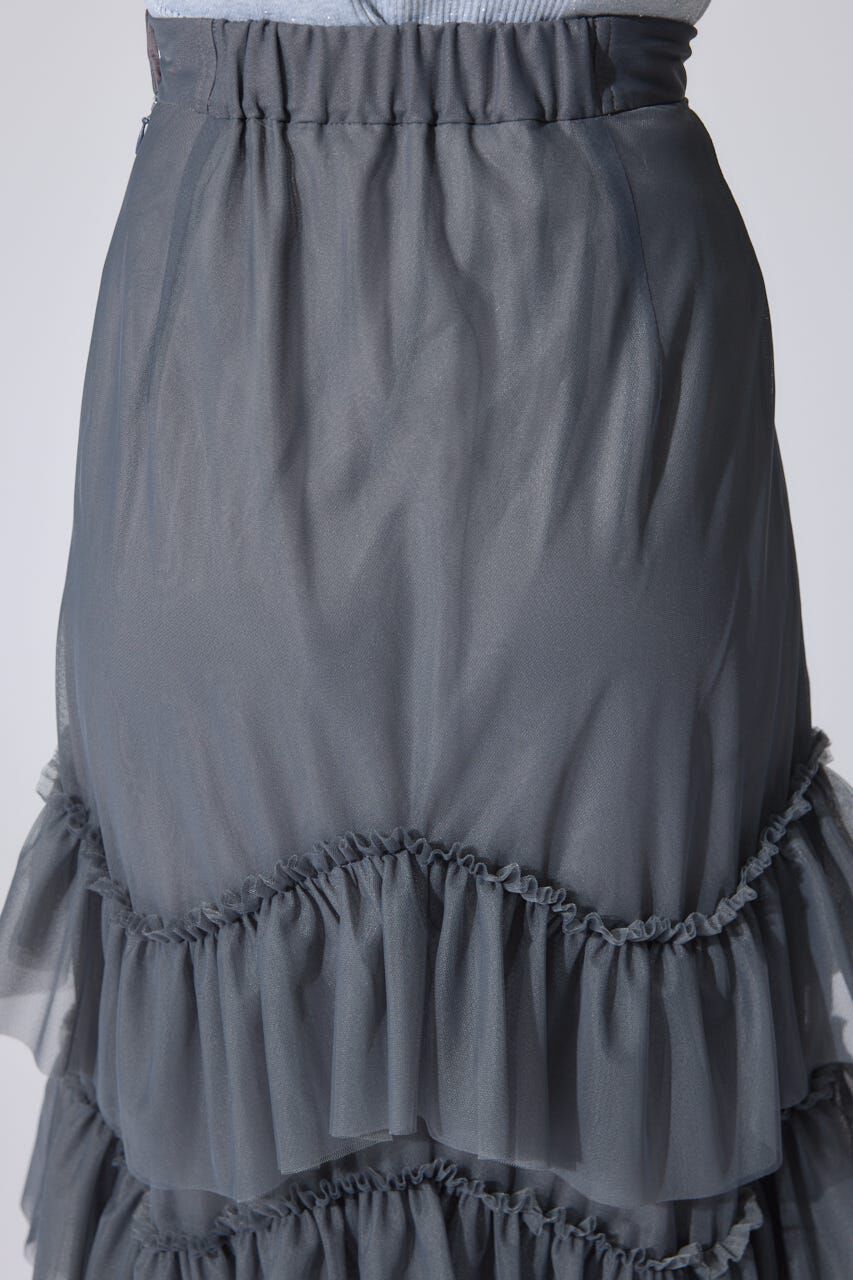 rienda「レイヤードフリルチュールティアードスカート」|スカート|