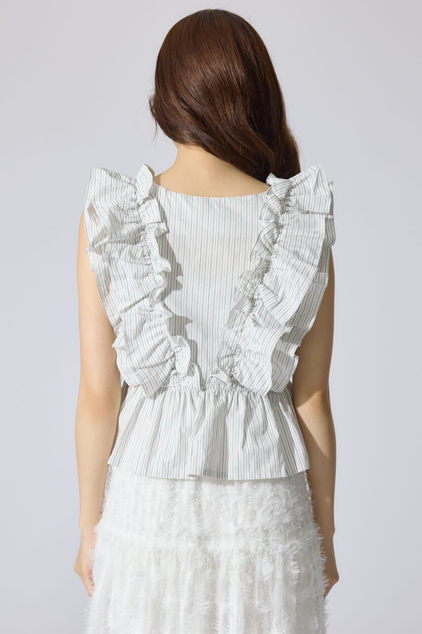 rienda「ダブルフリルブラウス」|シャツ・ブラウス|