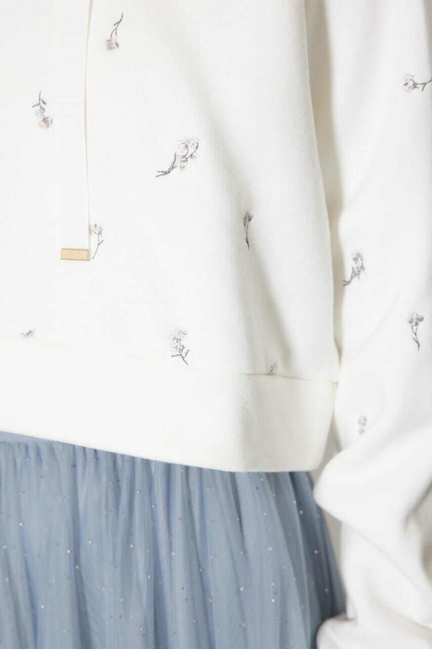 rienda「フラワー刺繍スウェットトップス」|Tシャツ・カットソー|