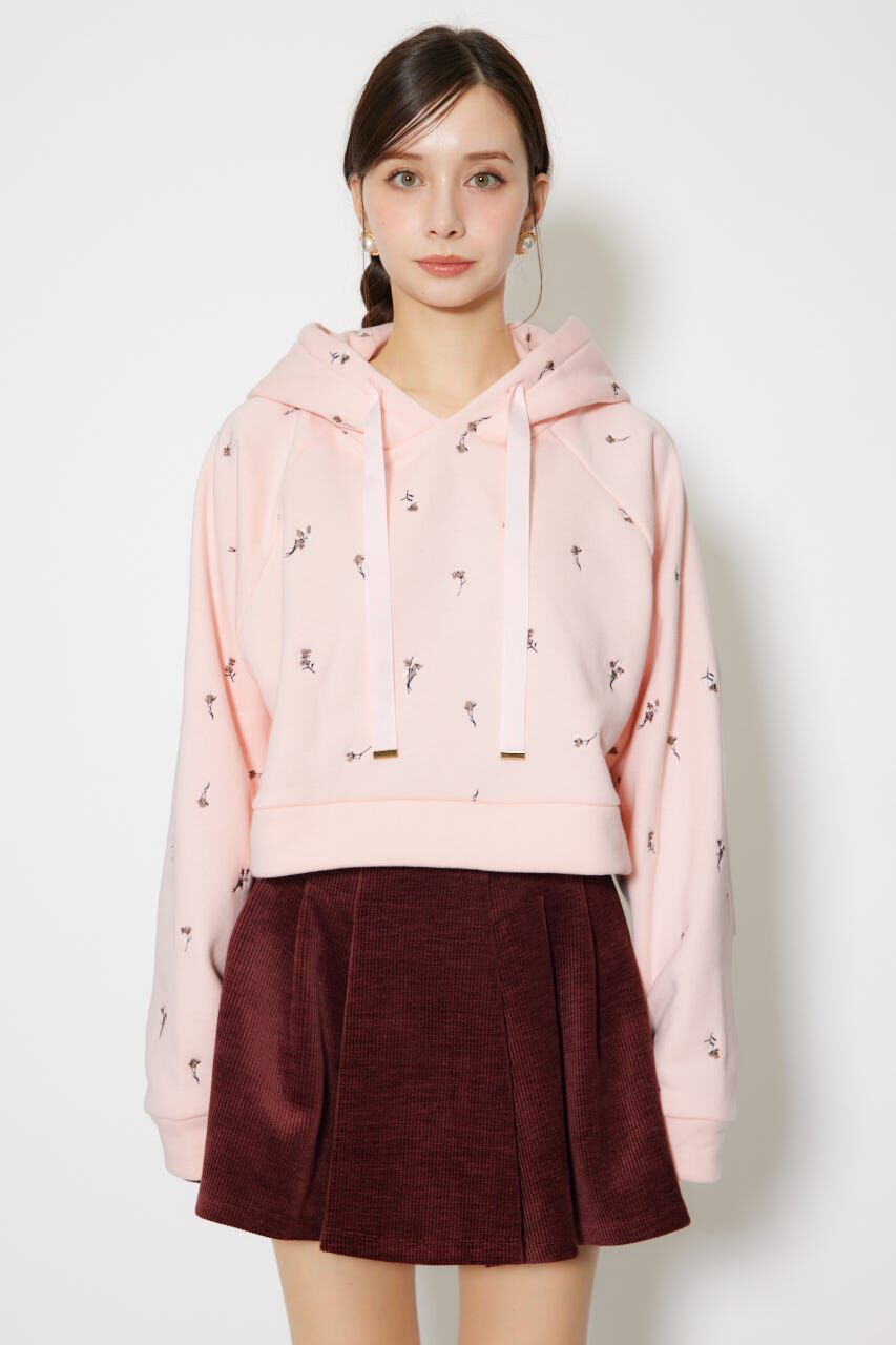 rienda「フラワー刺繍スウェットトップス」|Tシャツ・カットソー|