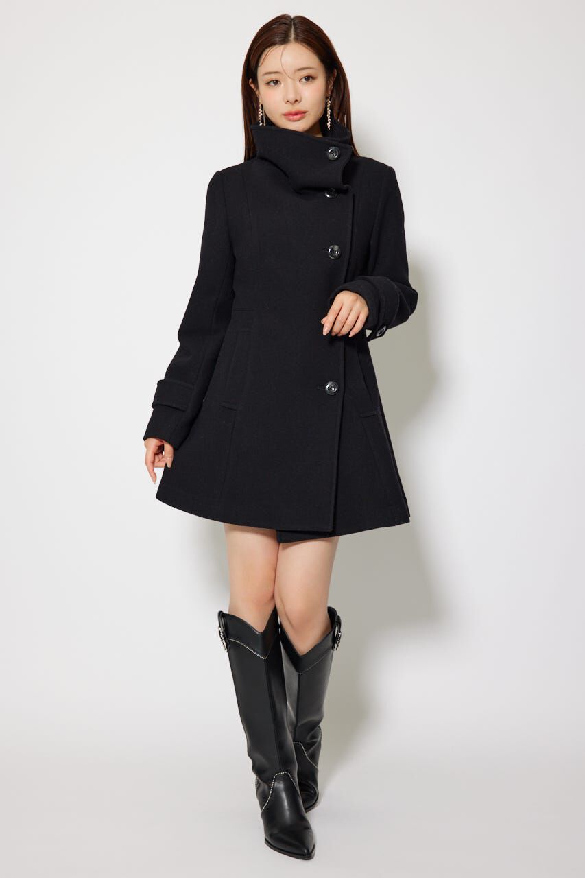 rienda「25オーバーネックシンデレララインミニコート」|その他|