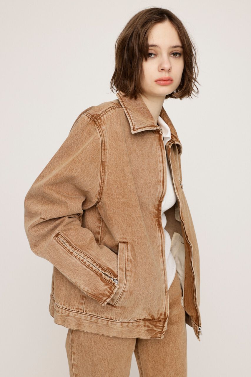 SLY「FRONT ZIP BOXY BZ-BE」|デニムジャケット|