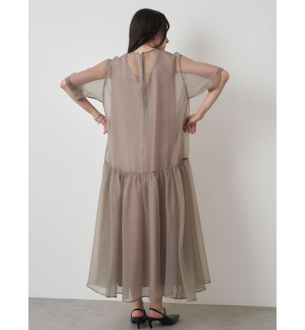 ELENDEEK「SHEER LAYERED CUT OP」|ワンピース|