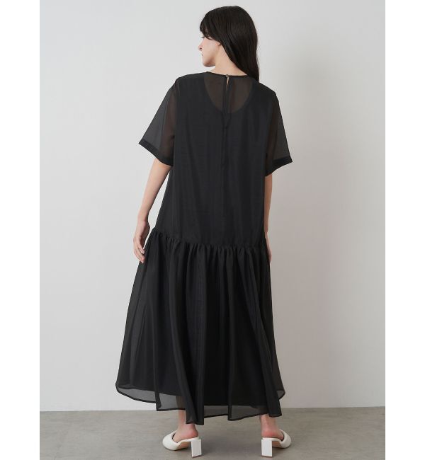 ELENDEEK「SHEER LAYERED CUT OP」|ワンピース|