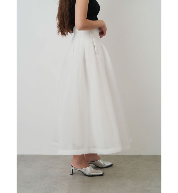 ELENDEEK「MESH BONDING FLARED SK」|スカート|