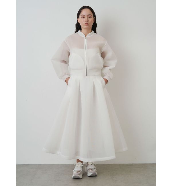 ELENDEEK「MESH BONDING FLARED SK」|スカート|