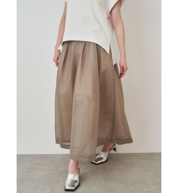 ELENDEEK「MESH BONDING FLARED SK」|スカート|