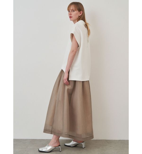 ELENDEEK「MESH BONDING FLARED SK」|スカート|