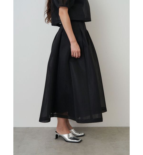 ELENDEEK「MESH BONDING FLARED SK」|スカート|