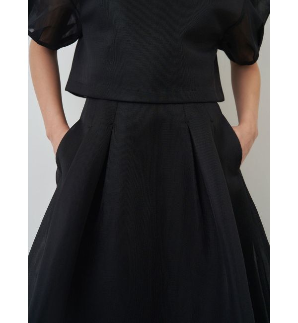 ELENDEEK「MESH BONDING FLARED SK」|スカート|