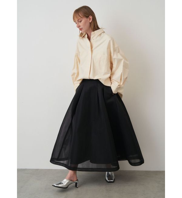 ELENDEEK「MESH BONDING FLARED SK」|スカート|